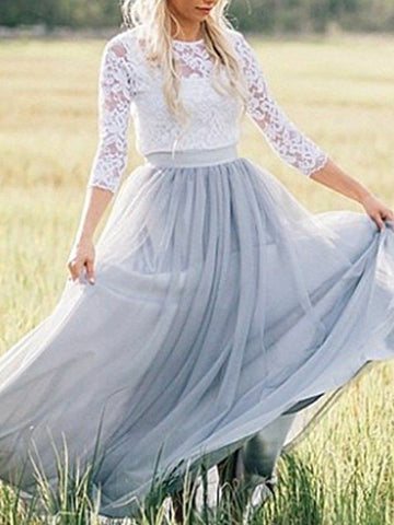 Woochic jupe longue demoiselle d'honneur bouffante tutu tulle élégant femme gris clair